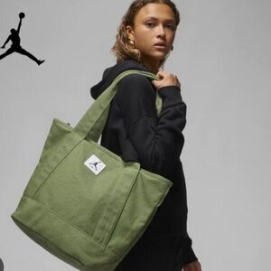 Jordan Flight Green Canvas Tote Bag